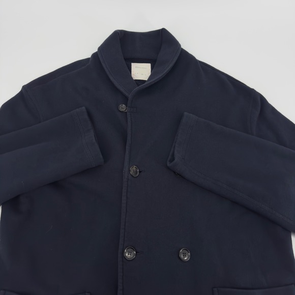 Billy Reid Mens Shawl Collar Cardigan Jacket Navy Blue Size XL - Picture 5 of 9